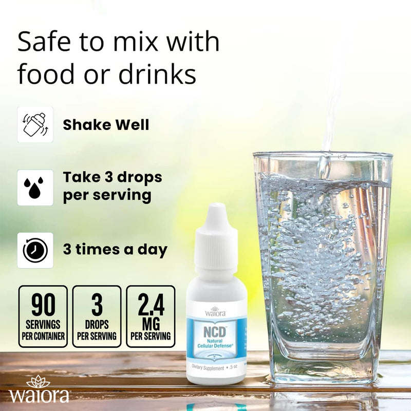 Natural Cellular Defense (NCD) Liquid Supplement, Advanced Mineral & Botanical Formula, Daily Immune & Cellular Wellness, Easy Absorption Drops, pH Balance, Cleansing (One .5 oz Bottle, 90 serv.) 1