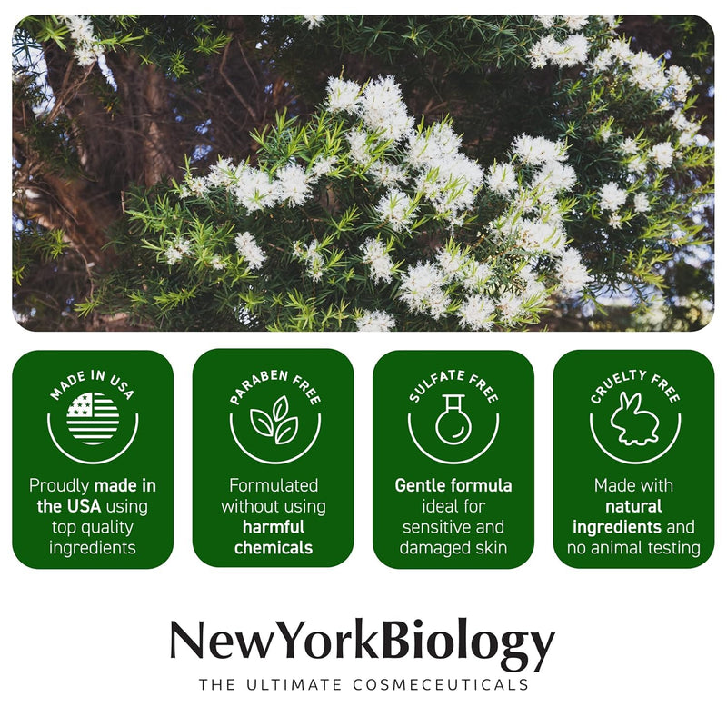 New York Biology Tea Tree Oil Foot Cream for Dry Feet and Rough Heels - Moisturizing Foot Cream - 8 oz - Pack of 2 Tea Tree Oil - 8.00 Ounce (Pack of 2) 8.00 Ounce (Pack of 2)