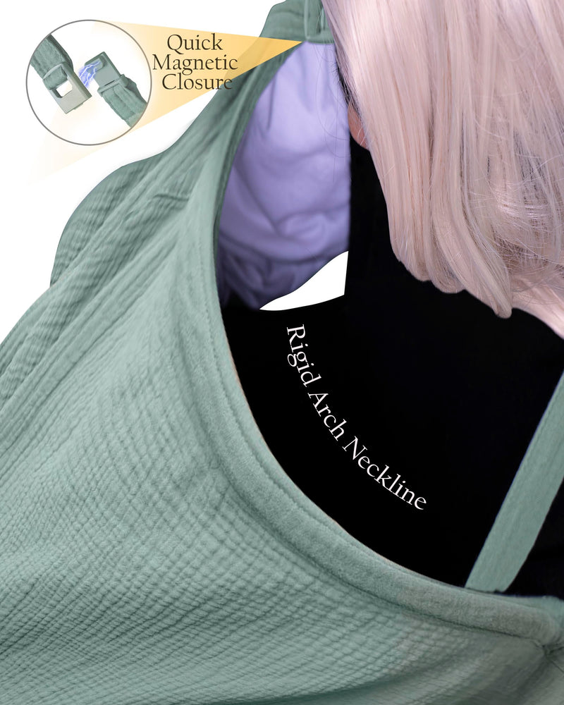 [Australia] - Nursing Cover Up for Breastfeeding - 2 Pack Quick Magnetic Closure Breastfeeding Cover Up for Mom with 100% Cotton Muslin | Nursing Clothes for Breastfeeding | Breastfeeding Essentials Green & Pink 
