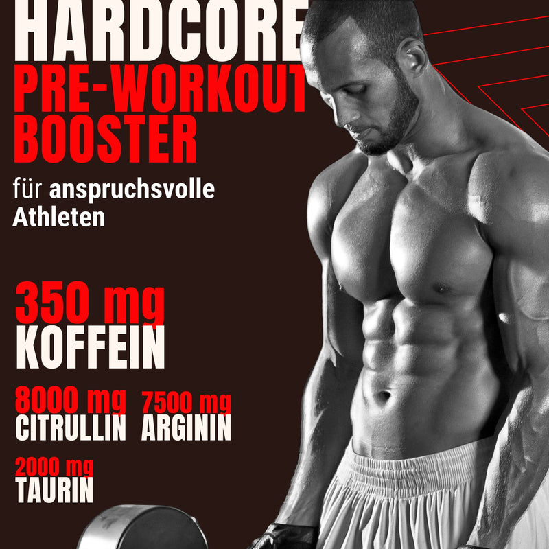 [Australia] - Powerstar BLACKOUT Hardcore Pre-Workout Booster 600g | High-dose pump booster with natural caffeine | Fitness, Energy & Focus | German manufacturing | Vegan | Juicy Orange training booster 