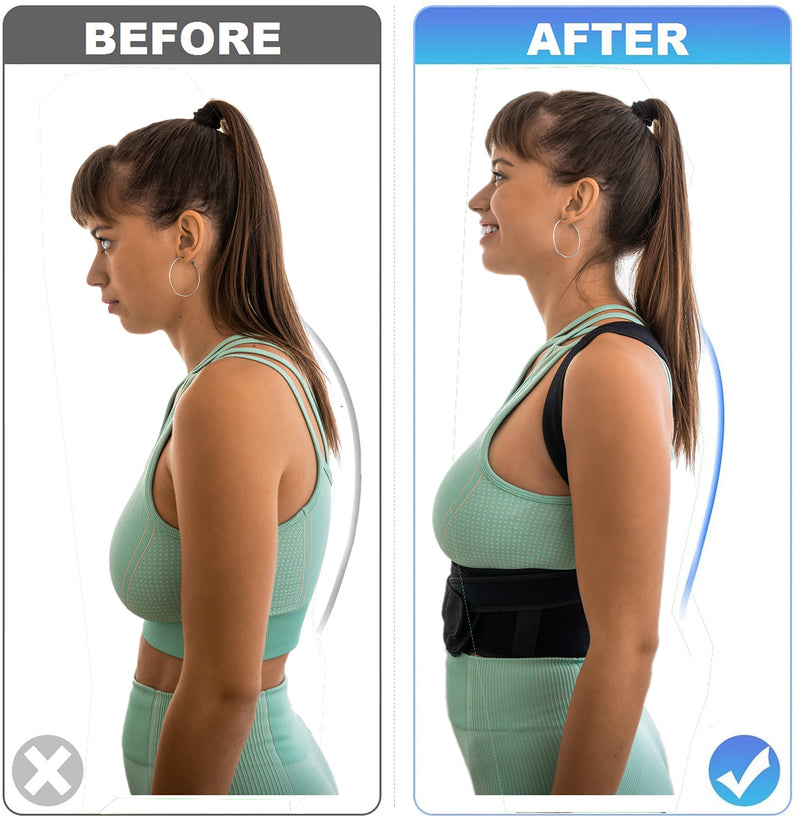 [Australia] - Roar® shoulder strap posture correction, back straightener, posture corrector, back strap straightener, back belt for pain, back corset (L) L 