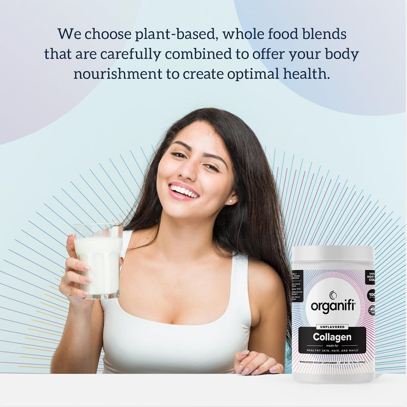 Organifi Unflavored Collagen Powder - Supports Stronger Skin, Nails, and Hair, 30 Servings 10.79 Ounce (Pack of 1)