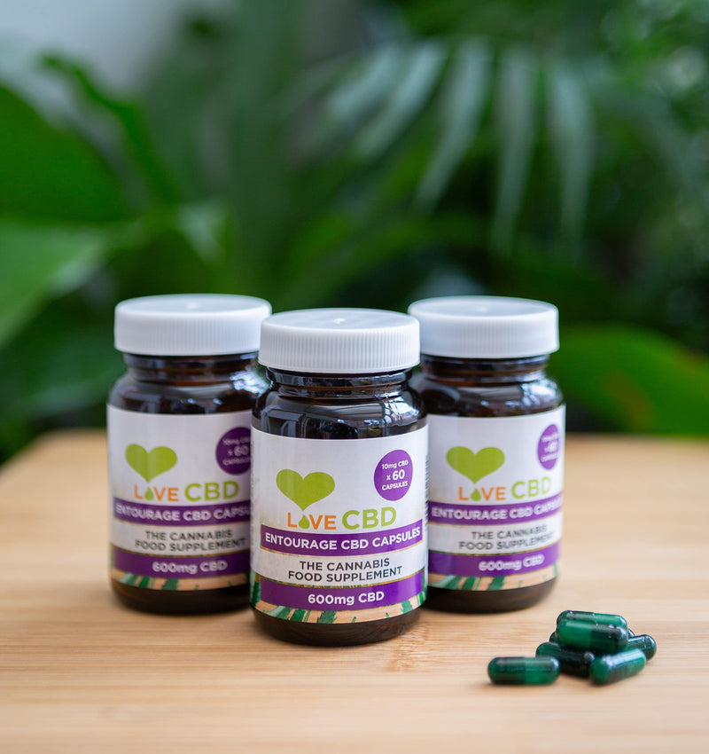 Love CBD Capsules 600mg 60 Pack | Hemp Oil, Coconut Oil, UK Broad Spectrum 60 count (Pack of 1)