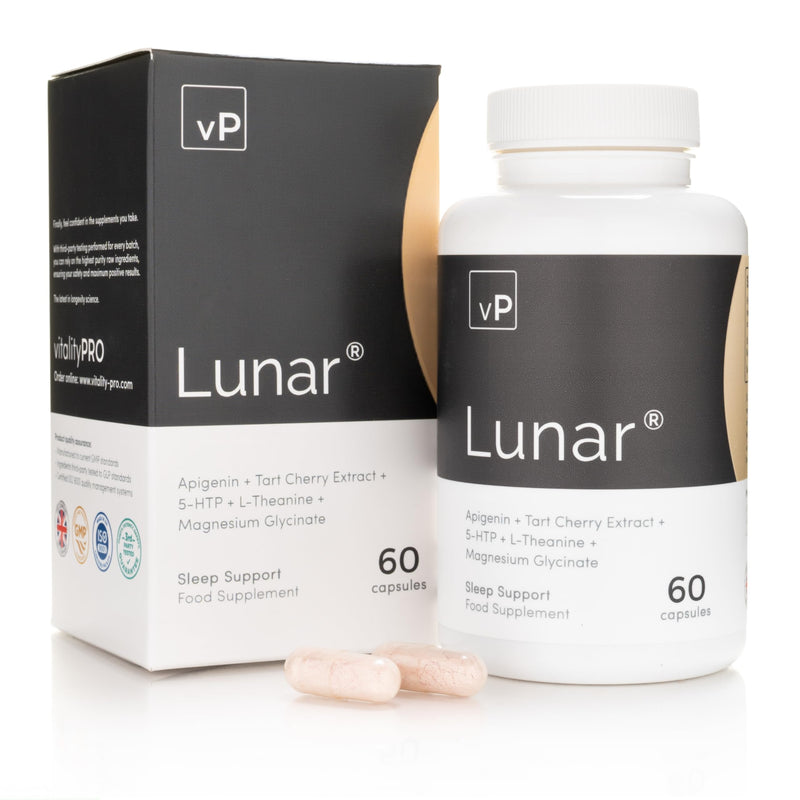 vP Vitality Pro Lunar Sleep Supplement, 60 Capsules | Apigenin, Magnesium Glycinate, Third Party Tested
