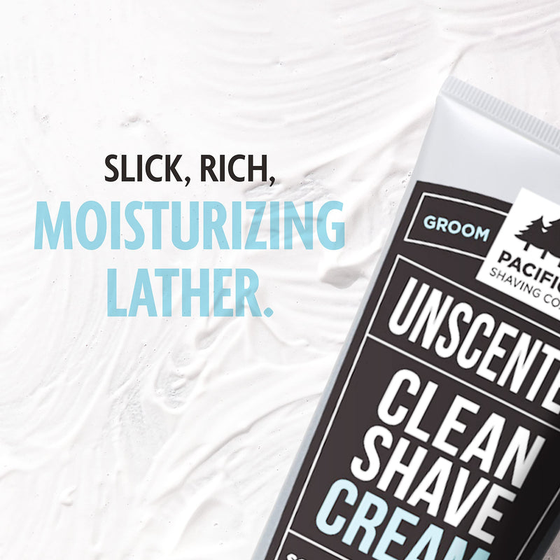 [Australia] - Pacific Shaving Company Clean Shaving Cream - Shea Butter + Vitamin E Shave Cream for Hydrated Sensitive Skin - Clean Formula for a Smooth, Anti-Redness + Irritation-Free Shave Cream (7 Oz, 2 Pack) Unscented 14 Ounce (Pack of 1) 