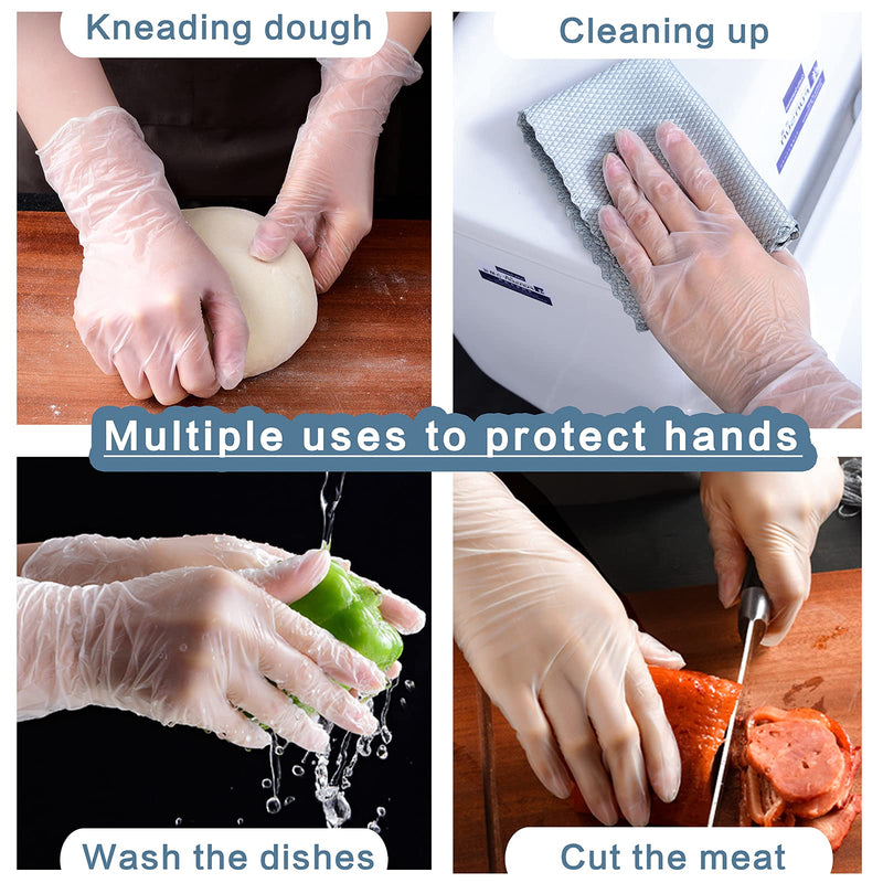 [Australia] - PEIPU Vinyl Disposable Gloves,Powder Free,Cleaning Service Gloves, Latex Free White Box of 100 Medium (Pack of 100) 