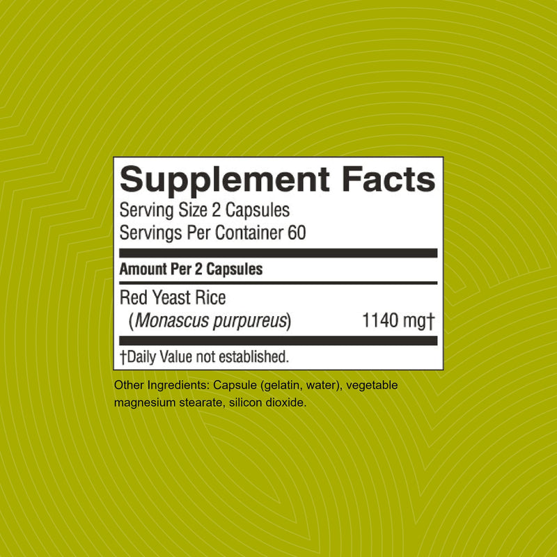 [Australia] - Nature's Sunshine Red Yeast Rice, 120 Capsules, Kosher | Helps Support the Production of Good Cholesterol in the Liver and Supports the Circulatory System 