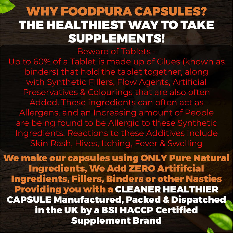 180 x 600mg Brewers Yeast Capsules 100% Pure & Natural Not Debittered HACCP Certified Manufactured in The UK (180) 180