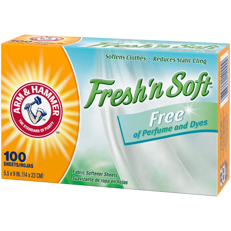 [Australia] - Arm & Hammer Fabric Softener Sheets, Free of Perfumes and Dyes, 100 ct 100 Count (Pack of 1) 
