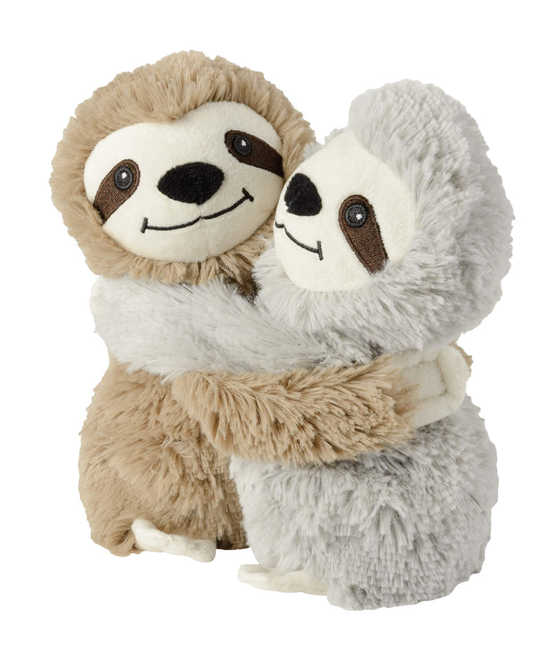 [Australia] - Warmies cuddly toy/cuddly friends "Sloth" set of 2 gray brown gray / brown 2 pieces (pack of 1) 