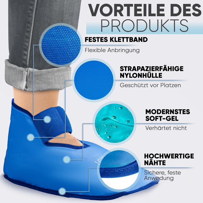 [Australia] - ICEHOF Cooling Shoes + Boots - Soft Fabric - Cooling Socks with Gel Cold Therapy for Feet Toes During Chemotherapy Rheumatism Ice Socks Chemo - One Size Unisex 