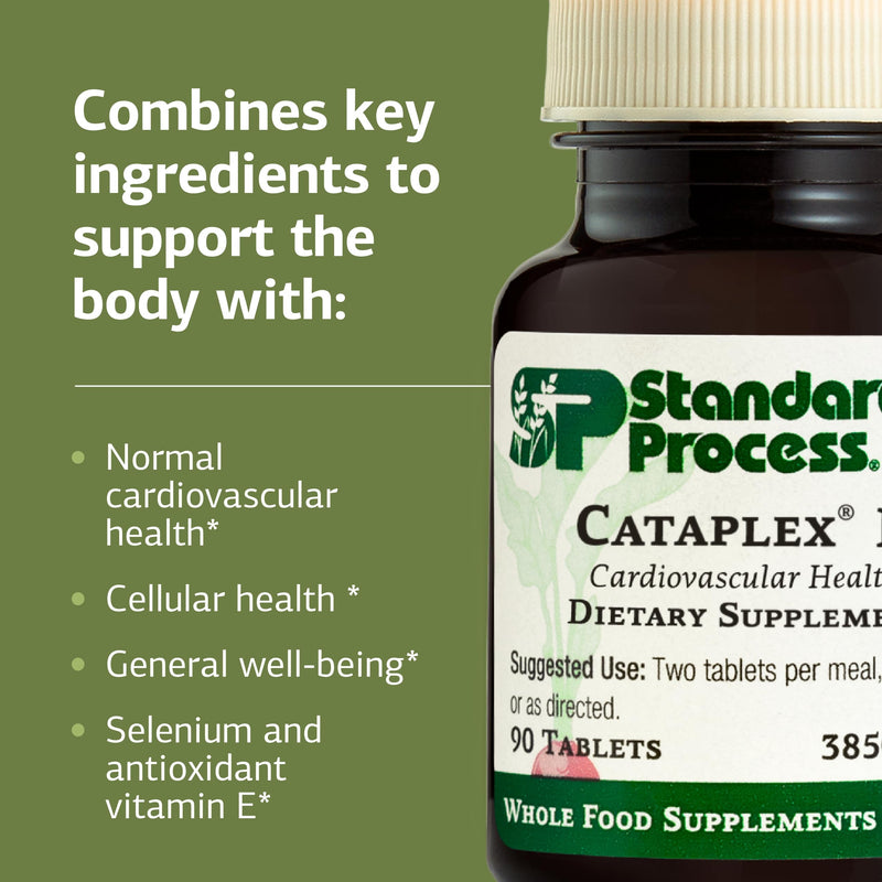 [Australia] - Standard Process Cataplex E2 - Vitamin E & Selenium Supplement for Cardiovascular & Cellular Health - Antioxidant Support for Heart Health - Non-Dairy & Non-Soy - 90 Tablets 