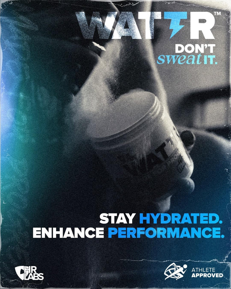 WATTR™ Electrolyte Loaded Hydration Powder with Energising B Vitamins. 40 Servings, 320g, 7 Great Tasting Flavours (320g, Super Fresh OJ)
