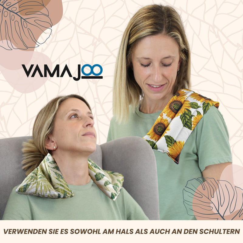 [Australia] - VAMAJOO heat cushion microwave - grain cushion microwave - unscented - grain cushion neck shoulder - heat cushion stomach - organic millet seed filling - handmade 45x13cm (Daiki Naranja) Daiki Naranja 
