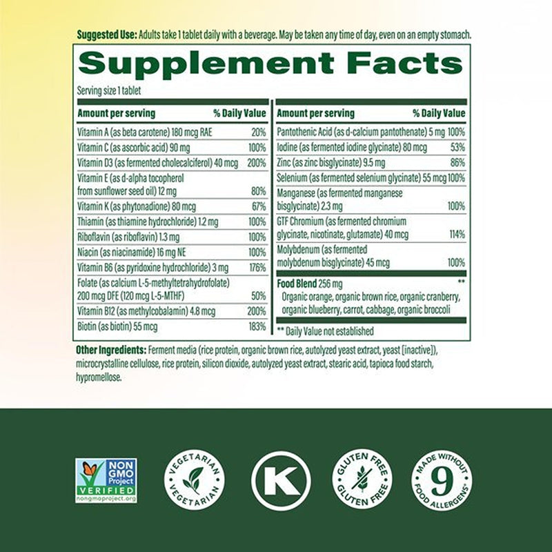 MegaFood One Daily Multivitamin for Women 55+ with 19 Nutrients, 60 Tablets | Supports Healthy Aging with Vitamin C, A, E, Cellular Energy Support with B Vitamins, D3 & Zinc, Vegetarian, 60 Servings 60 Count (Pack of 1)