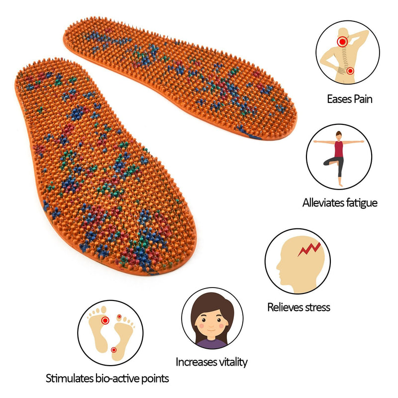 Lyapko Acupressure Foot Massage Insoles | Original Multi-Metal Insoles | Daily Self-Care & Relaxation | Fits US Women's Sizes 6–9 / Men's 4–7