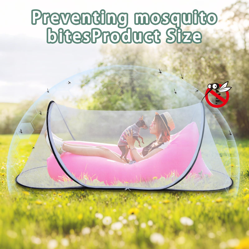 [Australia] - 78.7 x 31.5 x 23.6 Inch Large Pop Up Mosquito Net, Collapsible Portable Mosquito Tent, Suitable for Adult Baby Bedroom, Outdoor Camping Use White 