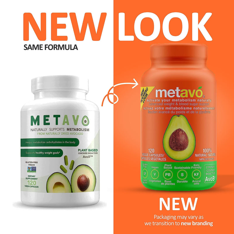 [Australia] - Metabolism Capsules | Energy Support Supplement | Advanced Natural Support | Curb Sugar Cravings | with Avocado Based AvoB and Chromium | 120 Count 