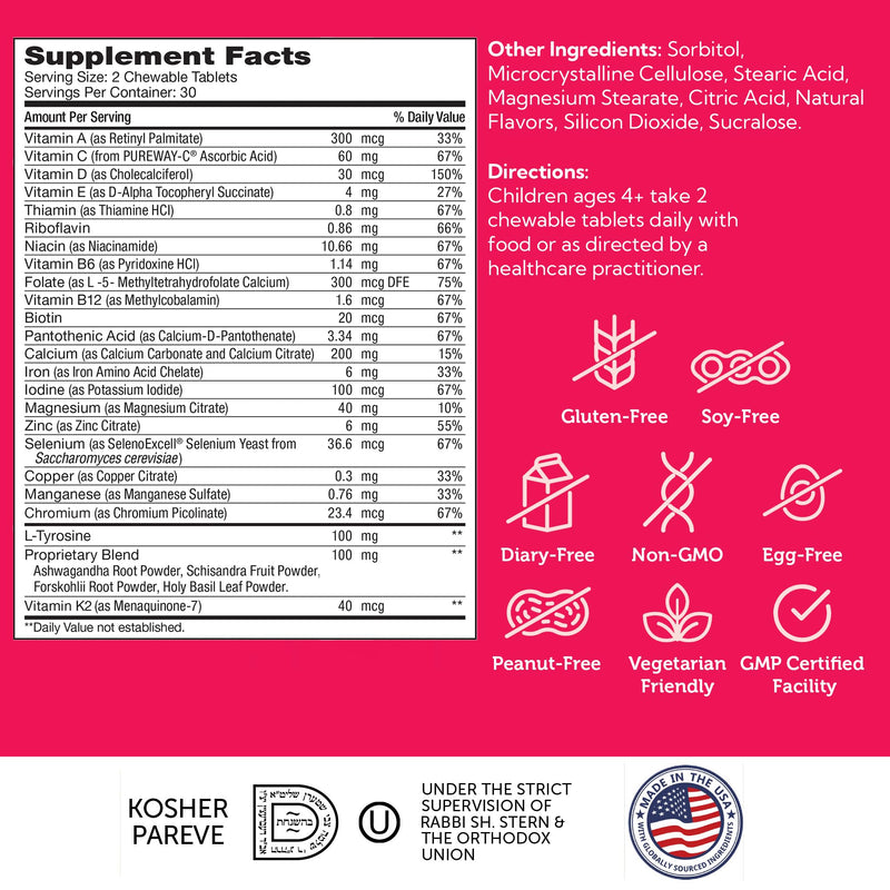 Zahler HeightFactor Chewable Tablets - Natural Kids Height Growth Supplement for Children Age 4+ Doctor Formulated Height Increase Maximizer to Grow Taller - Natural Growth Support Formula, 60 Count