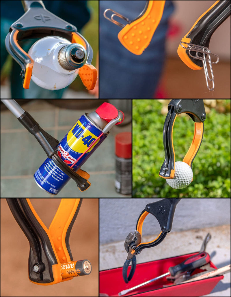 EZPIK Classic 40" Flexible Folding Grabber Tool for Elderly + Magnets, Reacher for Disabled & Seniors Heavy Duty Rotating Grippers for Reaching Underneath, Trash Grabbers & Pickers for Mobility 40" Classic (Pack of 1) - Black