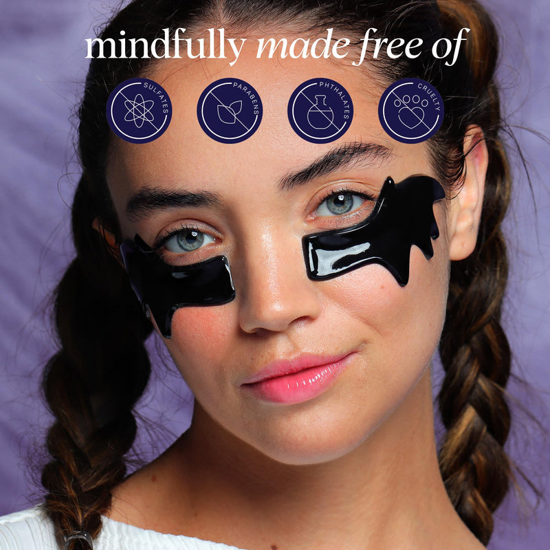 [Australia] - SpaLife Beauty Halloween Hydrogel Under Eye Patches | Eye Patches for Dark Circles | Halloween Gifts for Women | Cooling Undereye Patches for Puffy Eyes with Niacinamide, Charcoal & Tremella | 8 Pairs Hydrogel Undereye Masks | Bat Wings 