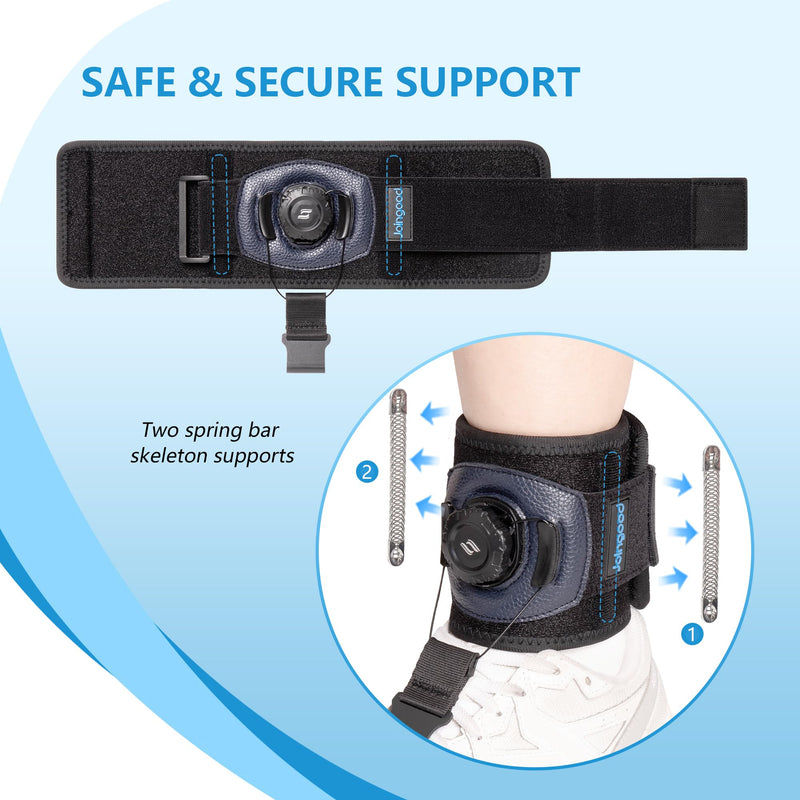 [Australia] - joingood foot lift orthosis for walking with rotary knob, foot splint with shoes for foot drop, adjustable foot bandages for Achilles tendon, stroke, dorsiflexion of the foot, foot orthosis for left & right (L/XL) L/XL 