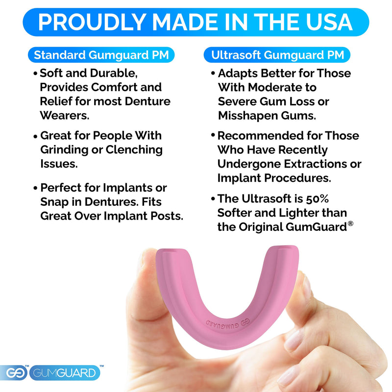 [Australia] - GumGuard Denture Mouthguard Soft, Customizable Fit for Upper & Lower Arches, Relief for Grinding & Clenching - Ideal for Denture Wearers & Implant Patients Ultrasoft Lower Pink Guard 1 UltraSoft Lower Arch 