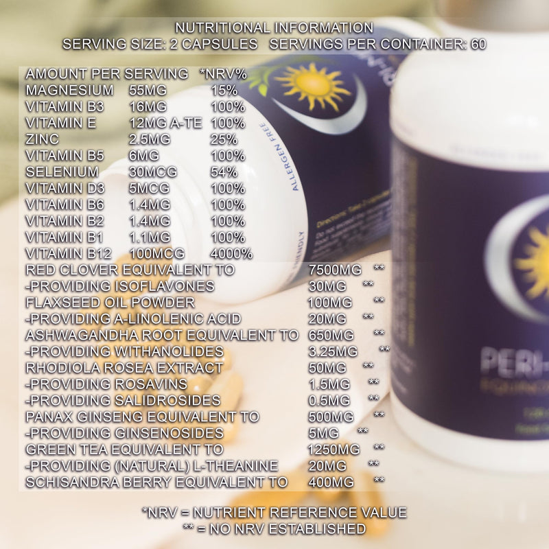 Nutrition Peri-Meno Harmony Peri Menopause 120 Capsules – Natural Hormonal Balance & Energy Support, 2-Month Supply