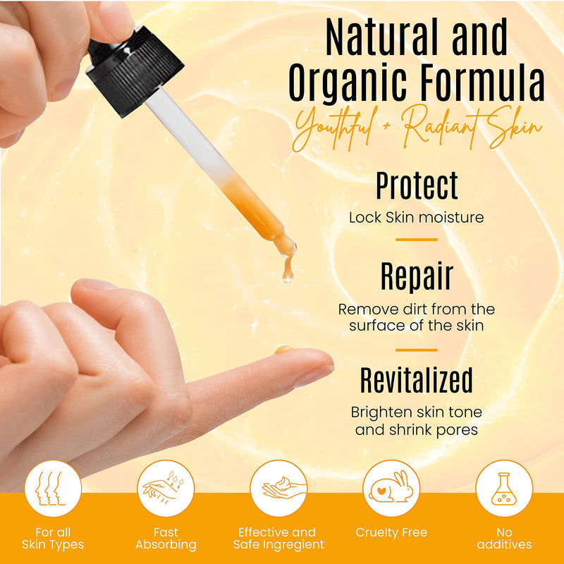 30% Vitamin C Serum for Face, Hyaluronic Acid + Vitamin (B3 + E) + Jojoba + Aloe Vera- Natural & Organic Anti Wrinkle & Skin Rejuvenator Moisturizer Vitamin C for All Skin - (2 FL OZ) 2 Fl Oz (Pack of 1)