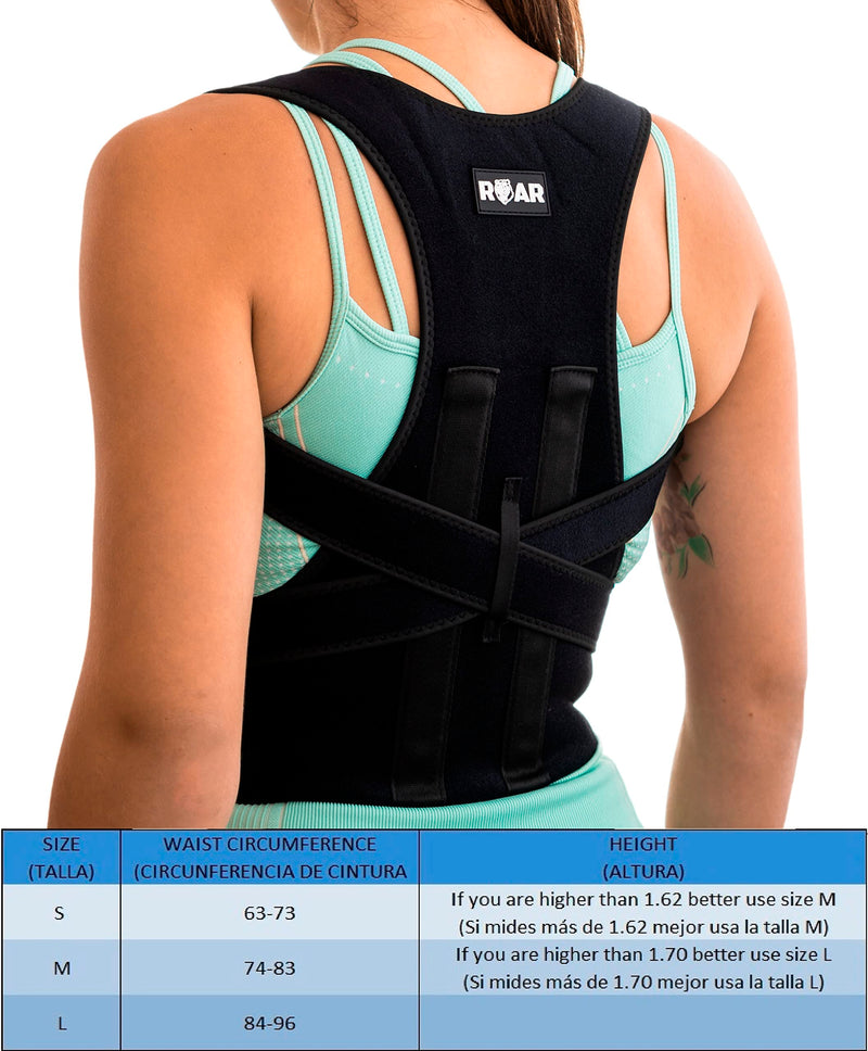 [Australia] - Roar® shoulder strap posture correction, back straightener, posture corrector, back strap straightener, back belt for pain, back corset (L) L 