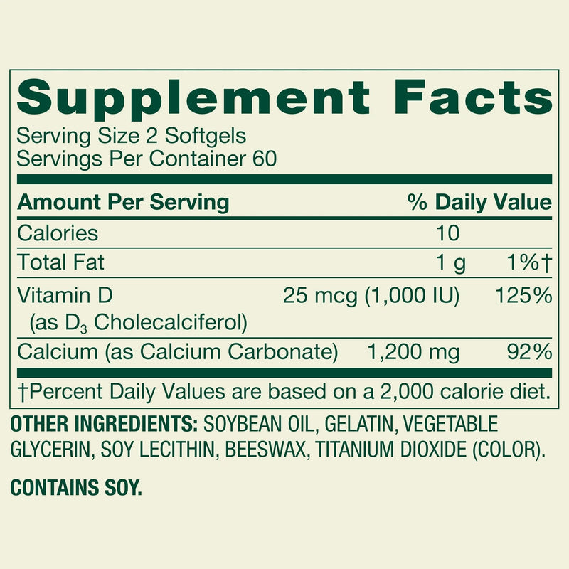 Spring Valley Calcium 600 mg + Vitamin D3, 120 Softgels, Bone Health, Strong Teeth & Osteoporosis Support, Rapid-Release Capsules, Gluten-Free Supplement Bundle with Luall's 45 Diabetes Decoded
