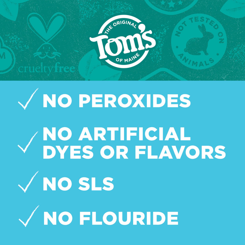 [Australia] - Tom’s of Maine Whiten Plus Coconut Oil Fluoride Free Toothpaste, Natural Whitening Toothpaste with Plant-Based Cleansers, Whitens Without Causing Sensitivity, Gentle Mint, 4.0 Oz (Pack of 3) 