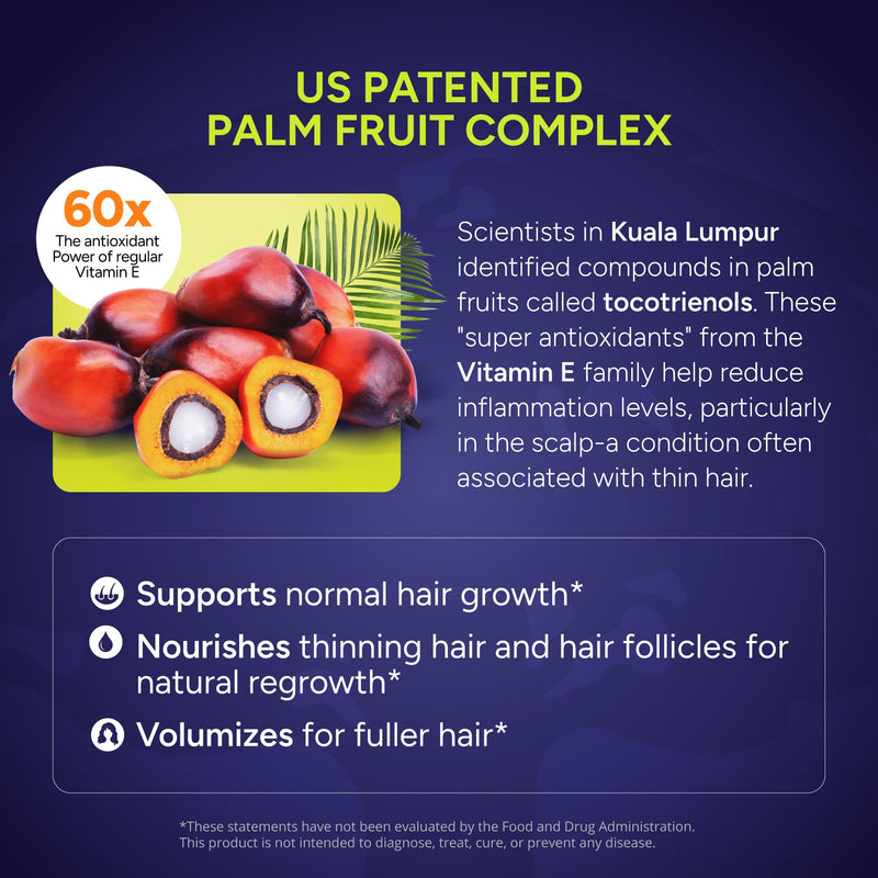 NEW NORDIC | Hair GRO Tablets | Biotin & Tocotrienol Complex | 60 Count | Daily botanical hair supplement formulated with biotin and a tocotrienol complex for your daily routine 60 Count (Pack of 1)