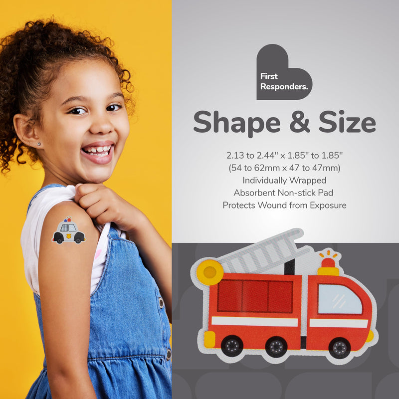 [Australia] - BioSwiss Bandages, First Responders Shaped Self Adhesive Bandage, Latex Free Sterile Wound Care, Fun First Aid Kit Supplies for Kids and Adults, 24 Count 24-Count Box 