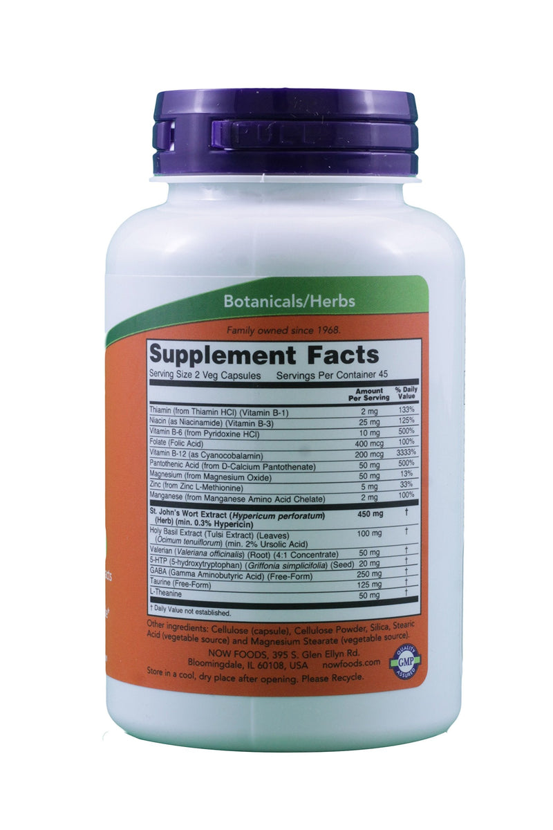 [Australia] - Now Foods Mood Support With St Johns Wort 180 90 Count (Pack of 2) 
