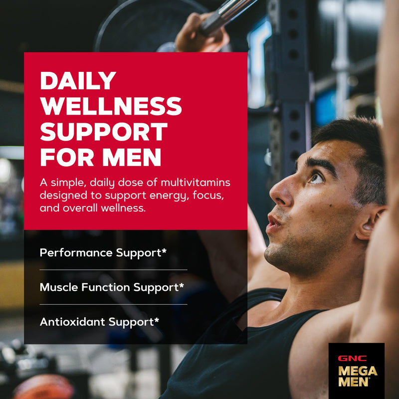 GNC Mega Men Sport Multivitamin for Men | Performance, Muscle Function, and General Health | 180 Count 180 Count (Pack of 1)