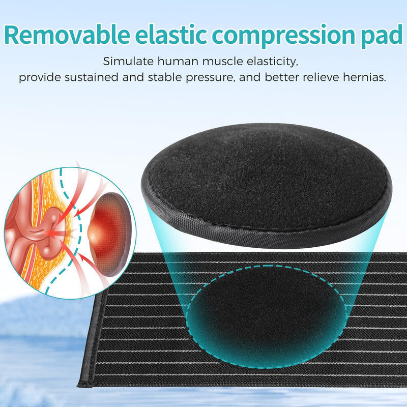 Umbilical Hernia Belt for Men and Women,Abdominal Support Binder with Compression Pad, Belly Button Umbilical Hernia Belts for Men(XXL) XX-Large