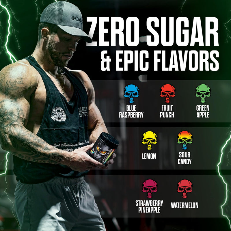 JNX Sports The Shadow! 350mg of Caffeine Hard Core Preworkout - Strawberry Pineapple 30 Servings | Electric Energy, Mental Focus & Superhuman Strength for Men & Women 30 Servings (Pack of 1)