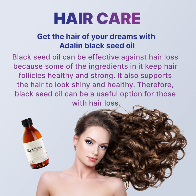 [Australia] - ADALIN Black Seed Oil Liquid 8.4 fl oz | Nigella Sativa Seed Oil | High Thymoquinone | Cold Pressed | Glass Bottle | Blackseed | Vegan | Gluten Free 2 Piece Set 