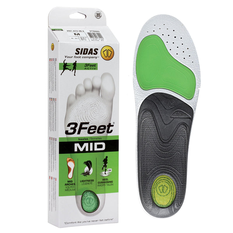 [Australia] - Sidas 3Feet Active Mid insoles, green X-Large 