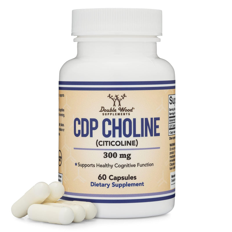 [Australia] - CDP Choline (Citicoline) Supplement, Pharmaceutical Grade, Third Party Tested (60 Capsules 300mg) 60 Count (Pack of 1) 