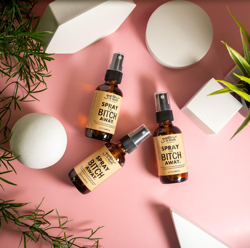 Frankie & Myrrh Spray The Bitch Away | Freshwater Perfume | Aromatherapy Life's Woes | with Bergamot, Lavender, Geranium, Frankincense
