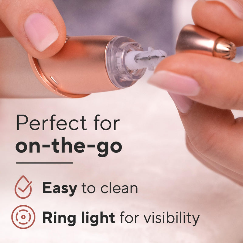 [Australia] - Finishing Touch Flawless Brows Eyebrow Hair Remover for Women, Electric Eyebrow Razor for Women with LED Light for Instant and Painless Hair Removal 