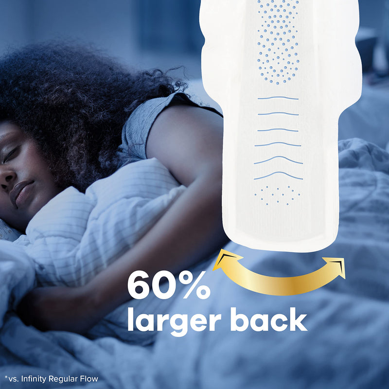 [Australia] - Always Infinity Feminine Pads for Women, Size 5 Extra Heavy Overnight, with wings, unscented, 30 Count Extra Heavy Overnight (Size 5) 