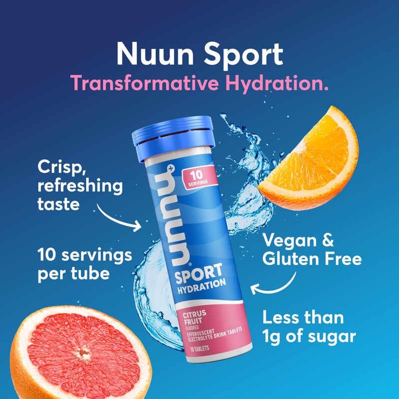 Nuun Sport Electrolyte Tablets Mixed Flavor, GF & Vegan, 4 Pack | 40 Servings with Magnesium, Calcium, Potassium, Chloride & Sodium, Gluten Free & Vegan Mixed Flavors 40 Count (Pack of 1)