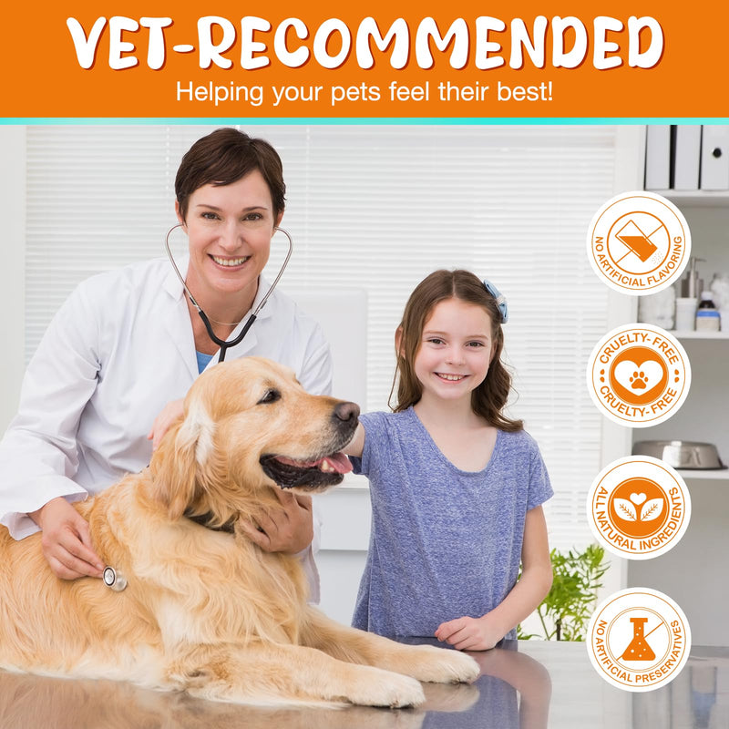 Liquid Collagen for Dogs Added Natural Pet Probiotics, Enhance Joint Support and Mobility, Collagen for Dogs Relieve Pet Skin Allergies, Itching, Supports Joint, Skin & Coat Health, All Breeds & Ages