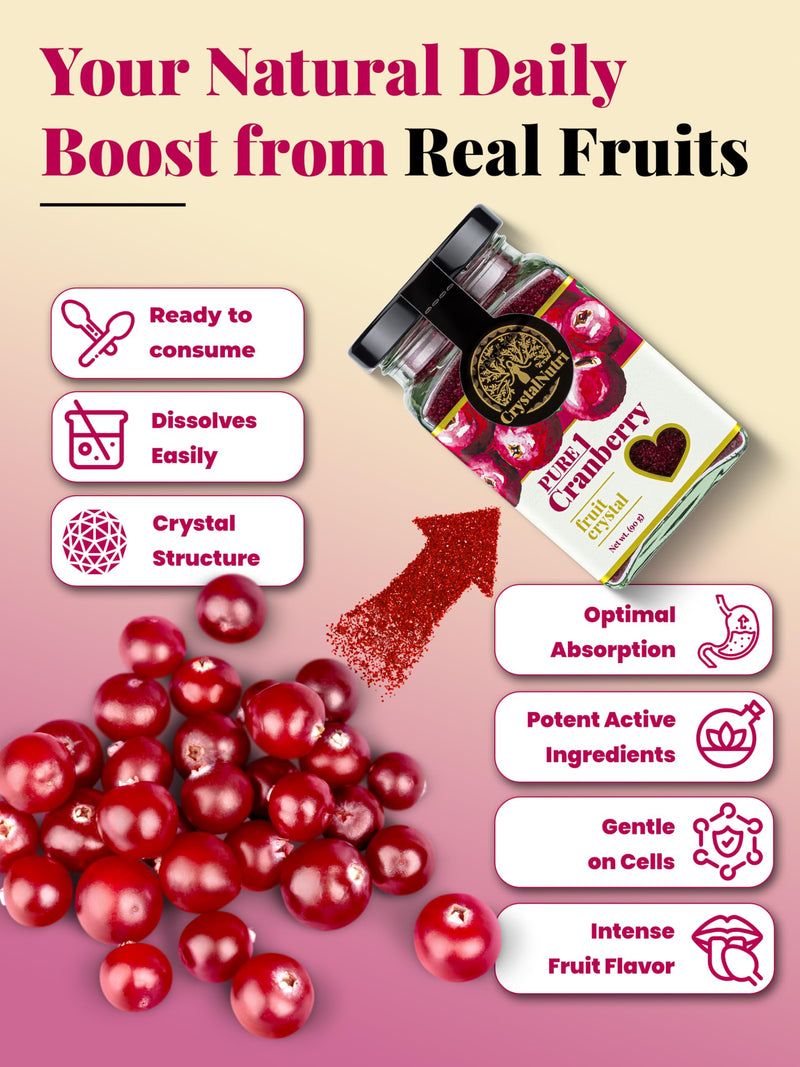 Pure Cranberry 90g – Better then freeze dried fruit - concentrated powder - low temperature drying – Preserving natural enzymes, rich in antioxidants