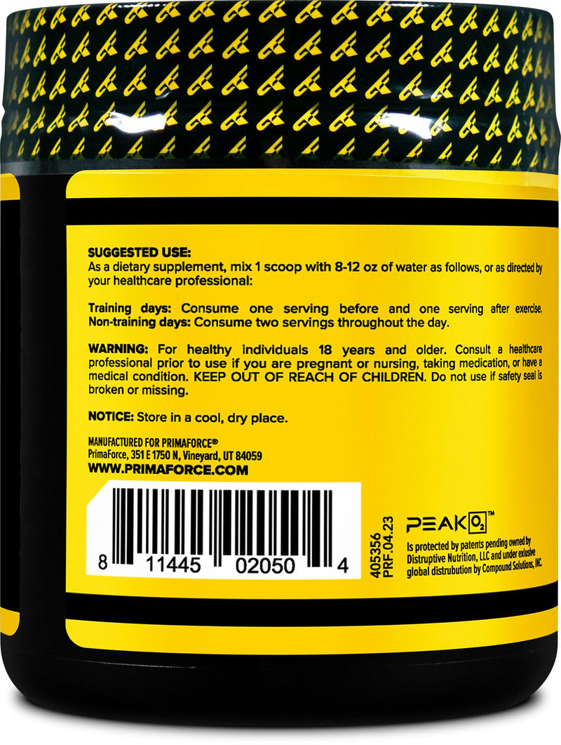 [Australia] - PrimaForce Peak O2 Workout Supplement, 120 grams - Proprietary Blend, Non-GMO, Vegan and Gluten Free Unflavored 60 Servings (Pack of 1) 