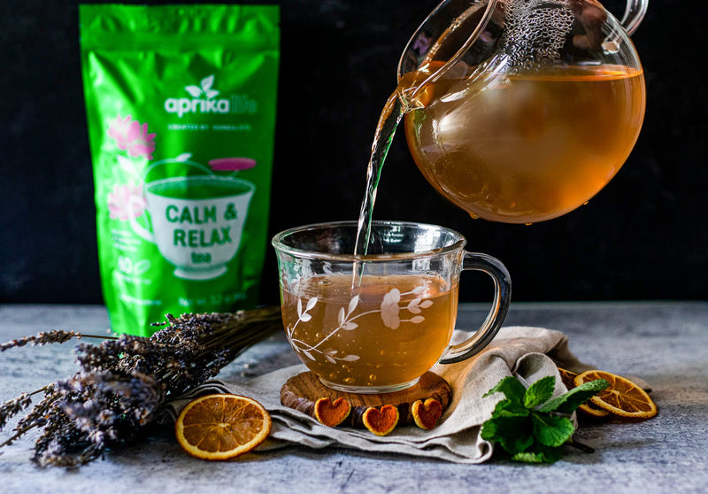 [Australia] - AprikaLife - Calm and Relax Herbal Tea, Stress Relief + Relaxation + Sleep Tea with Chamomile, Peppermint and Lavender - 60 bags. Delicious, Soothes Nerves, Improves Mood Calm & Relax Tea 