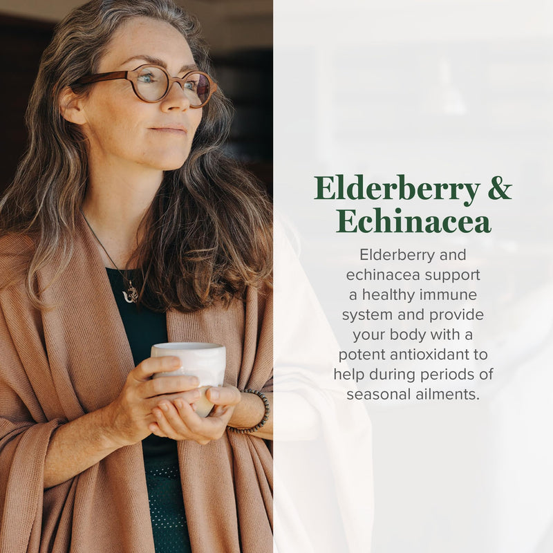 [Australia] - Global Healing Center USDA Organic Elderberry & Echinacea Liquid Supplement Tincture | Antioxidant Immune Support Against Harmful Organisms for Adults and Kids, Vegan, Non-GMO, 2-Month Supply (2 Oz) 